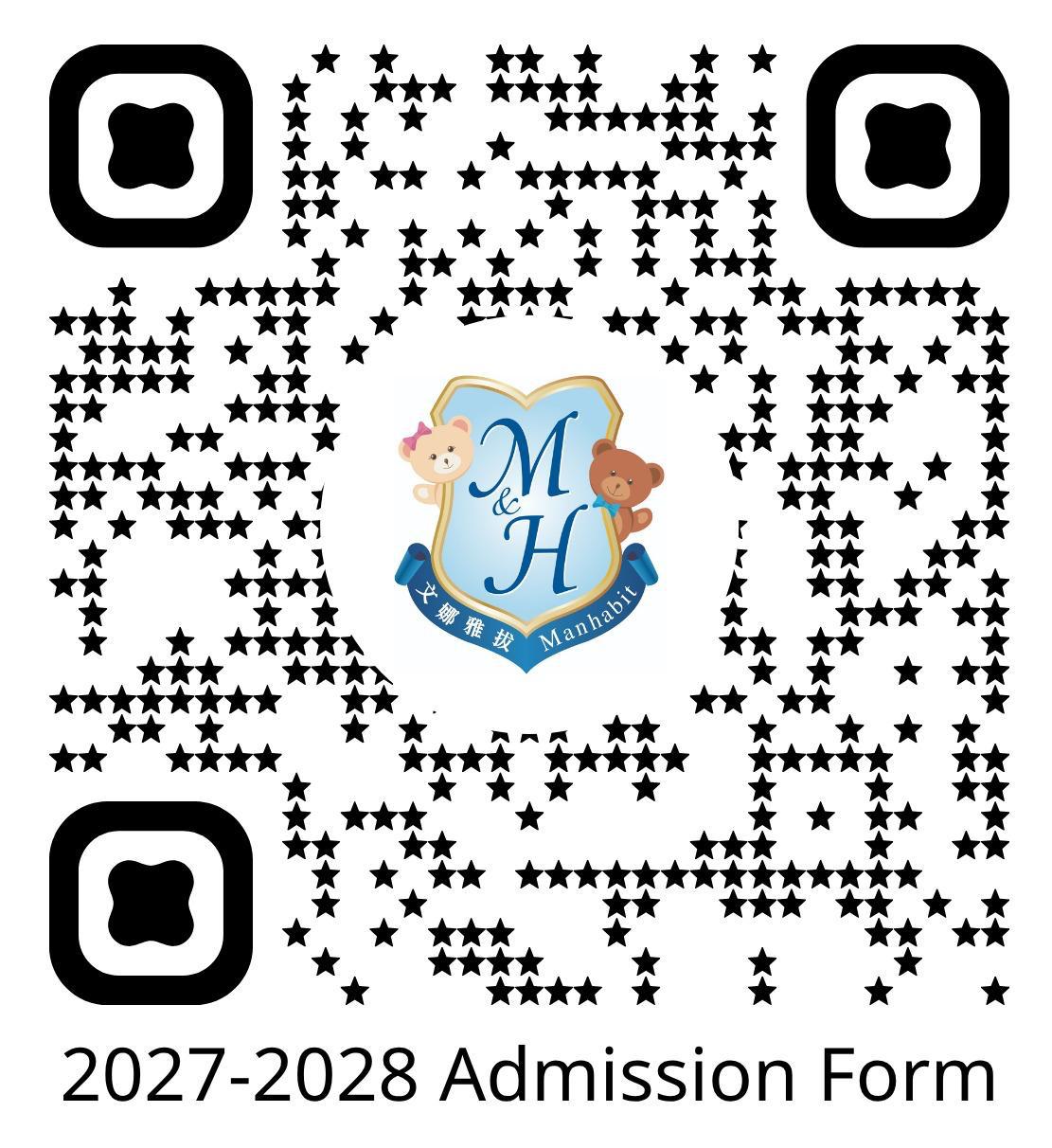 2027-2028 admission form QR code